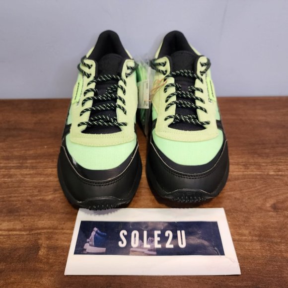 Reebok x Pleasures Classic Leather Trail Neon Mint Men's 9.5 NWOB H06244 - Picture 4 of 12